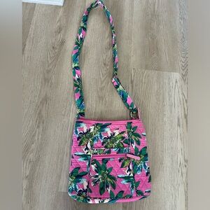 Vera Bradley Tropical Paradise Pink Hipster Crossbody Bag